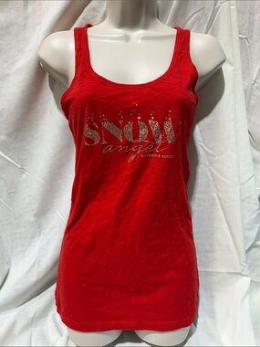 Victoria's Secret Red Rhinestone 'Snow Angel' Tank